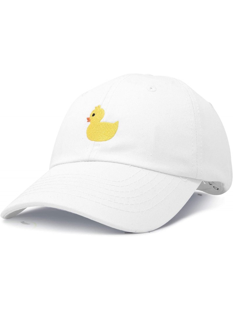 Baseball Caps Cute Ducky Soft Baseball Cap Dad Hat - Xxs / Xs / S - White - CJ18LXO8G39 $17.73