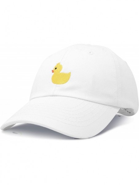 Baseball Caps Cute Ducky Soft Baseball Cap Dad Hat - Xxs / Xs / S - White - CJ18LXO8G39 $17.73