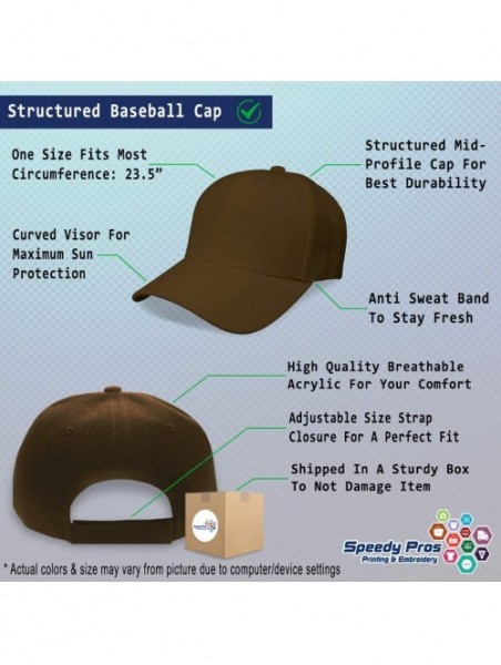 Baseball Caps Custom Baseball Cap Train Embroidery Dad Hats for Men & Women Strap Closure 1 Size - Brown - C918Y62ORC9 $21.80