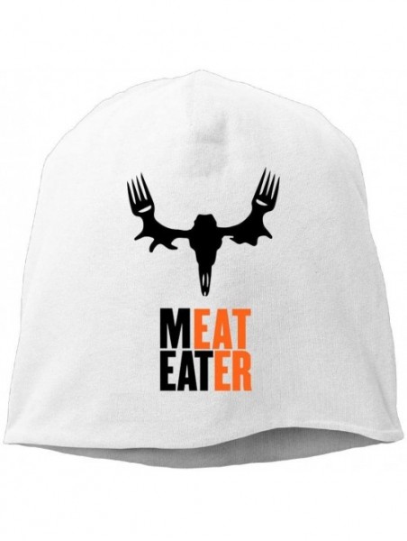 Skullies & Beanies Top Level Beanie Hat for Men Women Knit Hat Meat Eater Cotton Skull Cap - White - CS18LH2YWKG $15.80