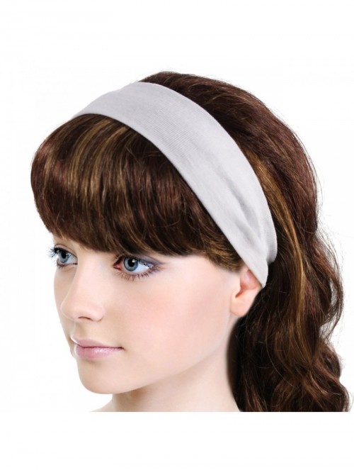 Headbands Simple Solid Color Stretch Headband - White (1 Pc) - 1 Pcs - White - CL11DFFI87B $11.80