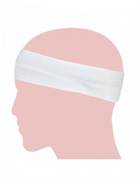 Headbands Simple Solid Color Stretch Headband - White (1 Pc) - 1 Pcs - White - CL11DFFI87B $11.80