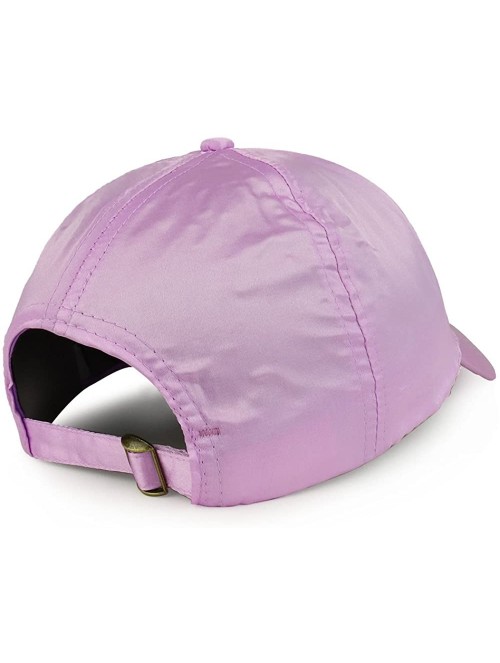 Baseball Caps Plain Adjustable Satin Baseball Cap - Purple - CL188OWEEKW $17.86