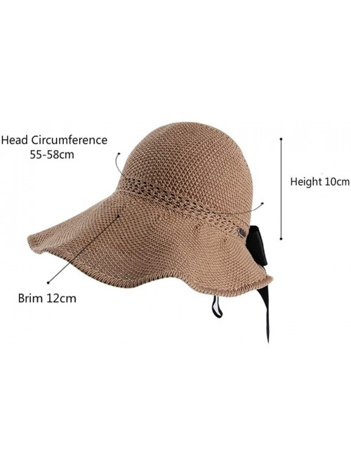 Sun Hats Women Large Brim Sun Hats Foldable Beach Sun Visor UPF 50+ for Travel - Black - CP18Q3ESEDX $12.50