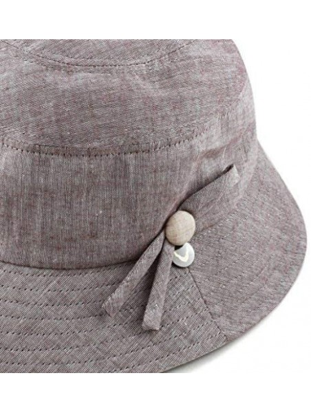 Sun Hats Light Weight Packable Women's Wide Brim Sun Bucket Hat - Sophie-brown - C618GQRDN2C $20.08