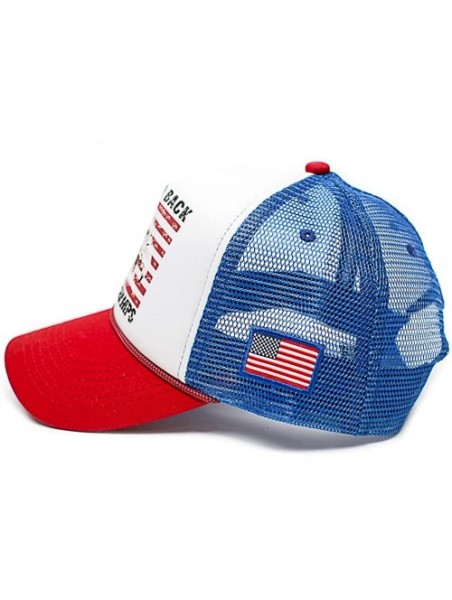 Baseball Caps Eagle Unisex-Adult Trucker Hat -One-Size - Royal/Red - CT11LEWP63B $21.71