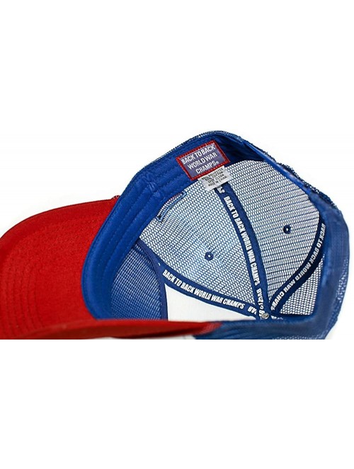 Baseball Caps Eagle Unisex-Adult Trucker Hat -One-Size - Royal/Red - CT11LEWP63B $21.71