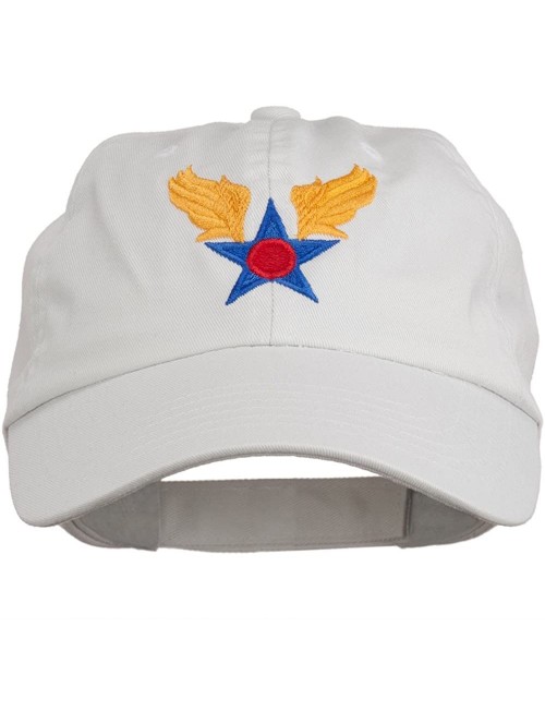 Baseball Caps Army Air Corps Military Embroidered Washed Cap - White - CC11ONYSW7J $34.76