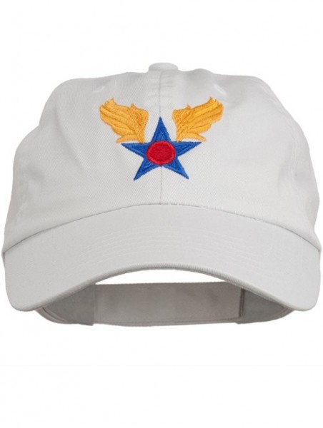 Baseball Caps Army Air Corps Military Embroidered Washed Cap - White - CC11ONYSW7J $34.76