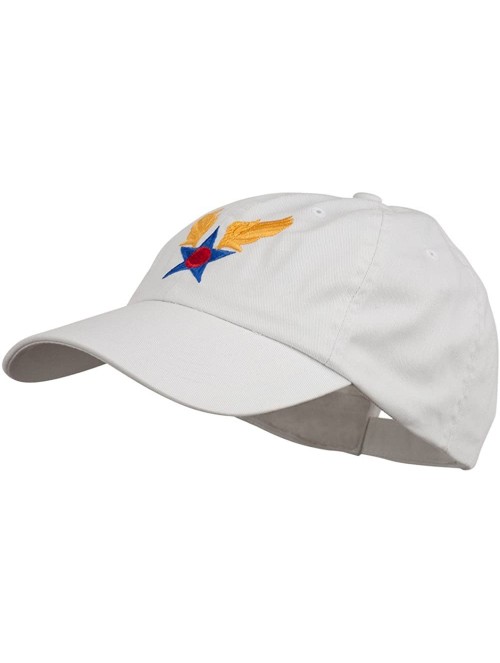 Baseball Caps Army Air Corps Military Embroidered Washed Cap - White - CC11ONYSW7J $34.76