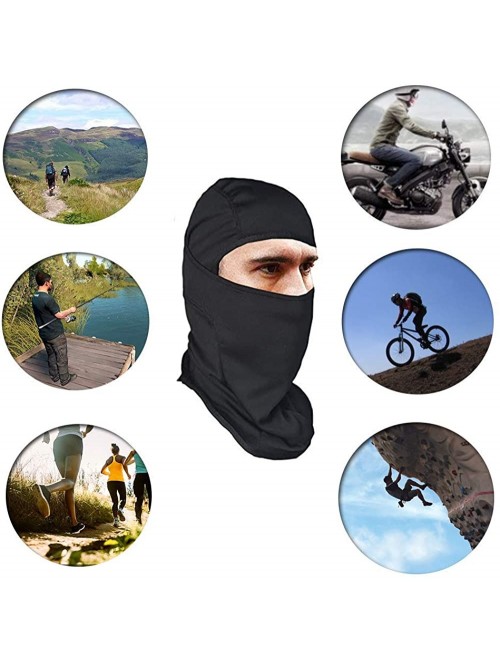 Balaclavas Summer Men Women Balaclavas Face Ski Mask Windproof Sports Outdoor - Black - C818XS3G50U $9.79