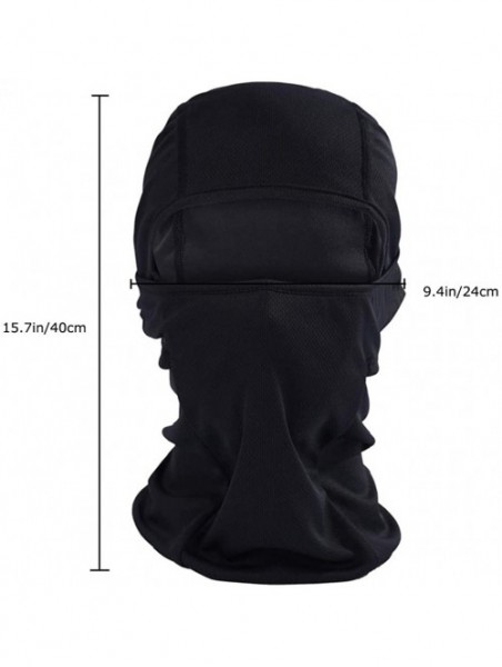 Balaclavas Summer Men Women Balaclavas Face Ski Mask Windproof Sports Outdoor - Black - C818XS3G50U $9.79