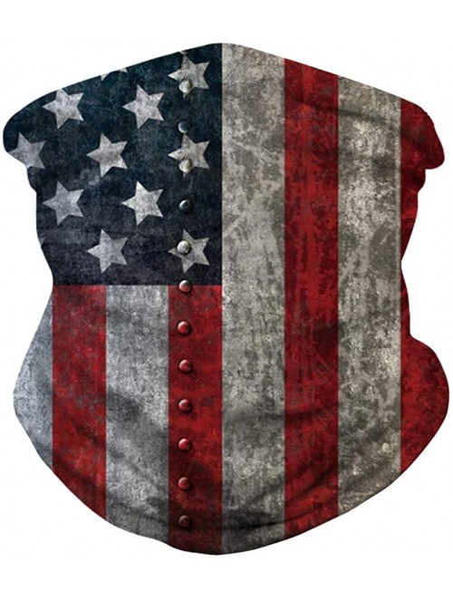 Balaclavas Stars and Stripes USA Flag Bandana Neck Gaiter Balaclavas Scarf Headband - American Flag - CF197NIXO92 $15.13