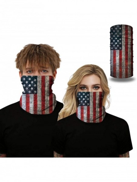 Balaclavas Stars and Stripes USA Flag Bandana Neck Gaiter Balaclavas Scarf Headband - American Flag - CF197NIXO92 $15.13