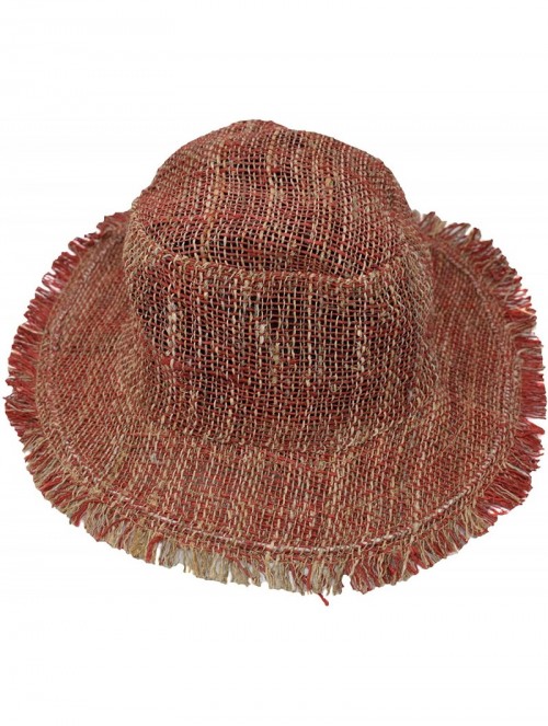 Sun Hats Mens 100% Hemp Natural Straw Summer Hat Beach Boater Panama Wide Brim Summer Holiday - D - CR18RIOINIL $46.45