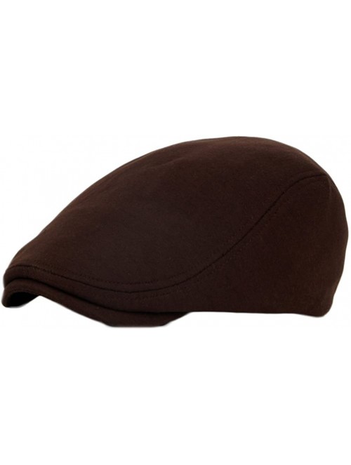 Newsboy Caps Men's Newsboy Gatsby Cabbie Hats Cotton Adjustable Driving Winter Hat - Coffee - C018M3Z39W6 $13.51