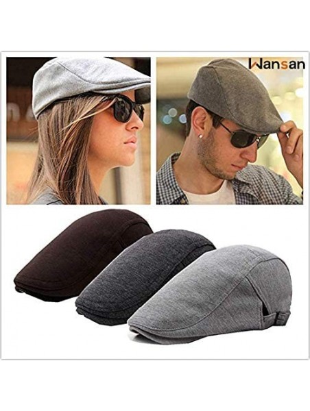 Newsboy Caps Men's Newsboy Gatsby Cabbie Hats Cotton Adjustable Driving Winter Hat - Coffee - C018M3Z39W6 $13.51