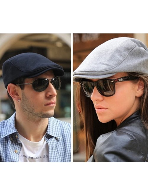 Newsboy Caps Men's Newsboy Gatsby Cabbie Hats Cotton Adjustable Driving Winter Hat - Coffee - C018M3Z39W6 $13.51