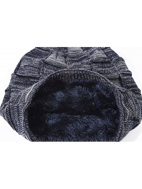 Skullies & Beanies Styles Oversized Winter Extremely Slouchy - Navy Hat&scarf Set - CG18ZZLZSTG $15.81