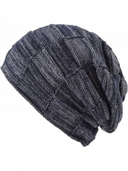 Skullies & Beanies Styles Oversized Winter Extremely Slouchy - Navy Hat&scarf Set - CG18ZZLZSTG $15.81