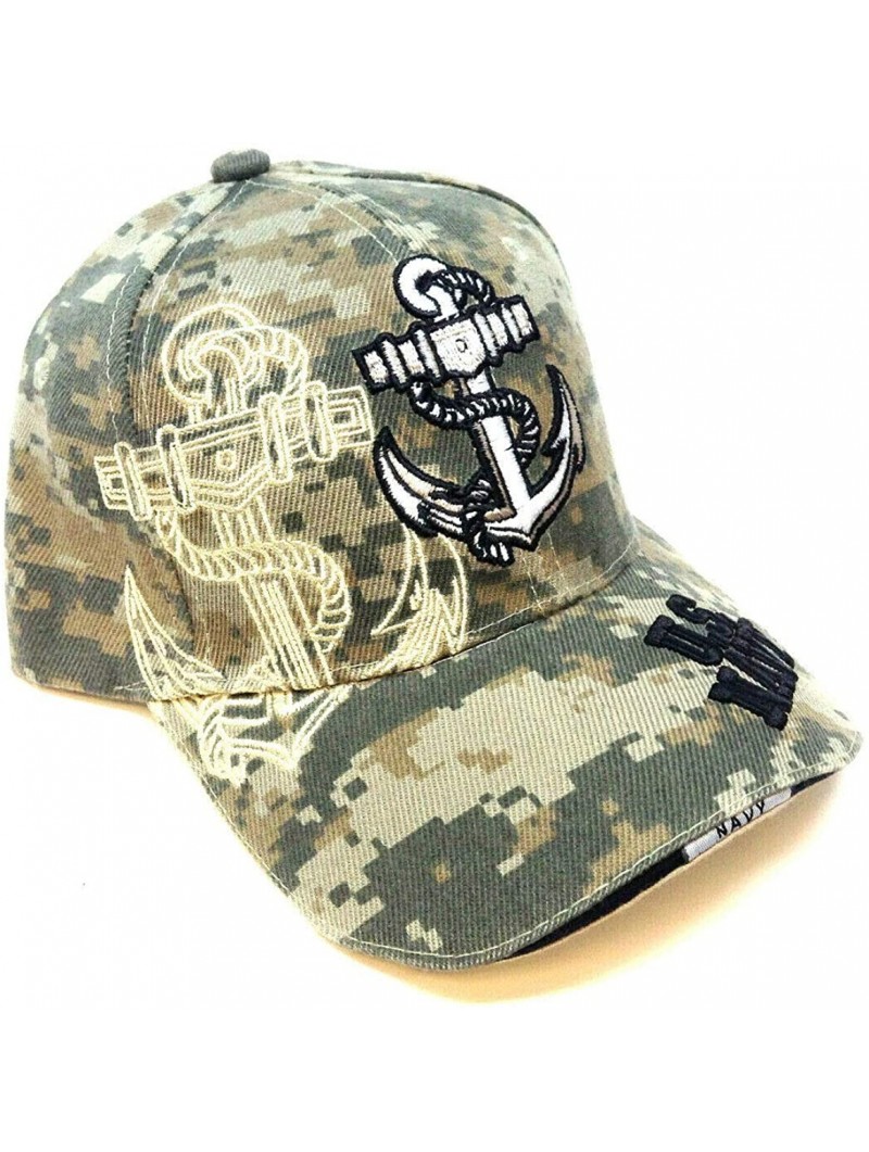 Baseball Caps US Navy 3D Embroidered Baseball Cap Hat - Camouflage - CM11MNO8L3L $19.49