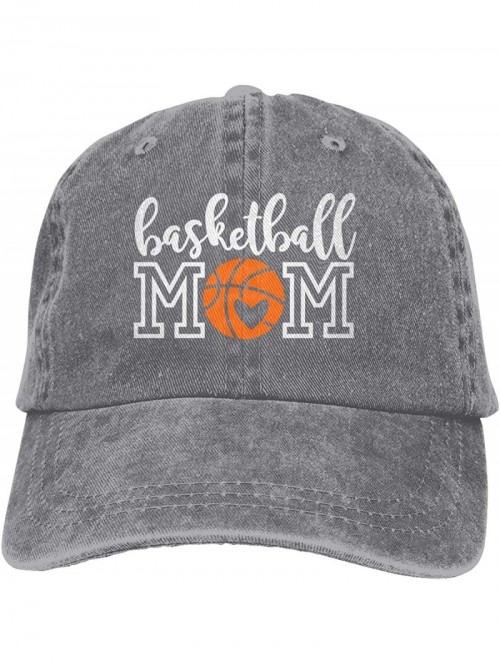 Baseball Caps Women's Basketball Mom Embroidered Hat Washed Adjustable Baseball Cap - Basketball Mom - Gray - C4196C50NKR $13.18