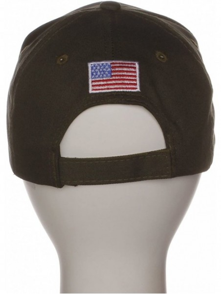 Baseball Caps US Army Official License Structured Front Side Back and Visor Embroidered Hat Cap - Round Olive - C312NUXBI4S $...