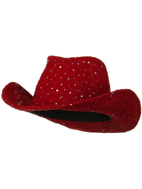 Cowboy Hats Glitter Cowboy Hat - Red - CH196UEC0W6 $31.29