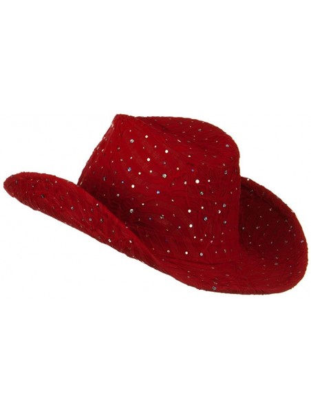 Cowboy Hats Glitter Cowboy Hat - Red - CH196UEC0W6 $31.29