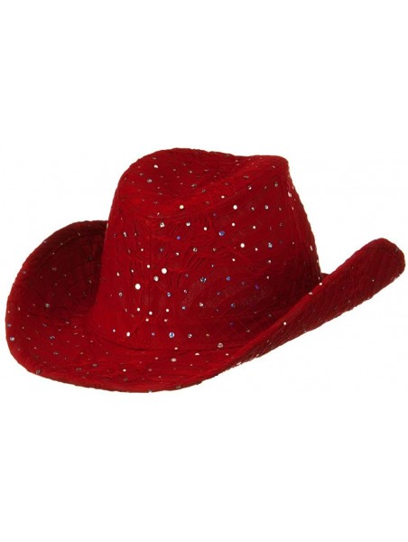 Cowboy Hats Glitter Cowboy Hat - Red - CH196UEC0W6 $31.29