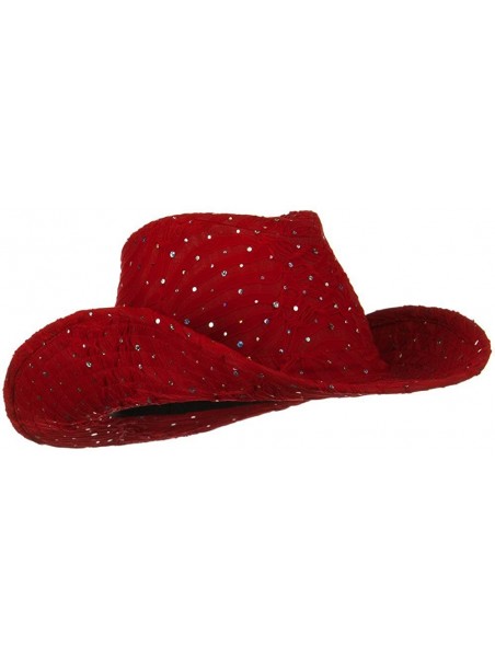 Cowboy Hats Glitter Cowboy Hat - Red - CH196UEC0W6 $31.29