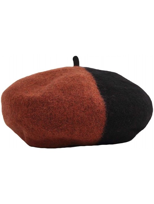 Berets Women's Wool Beret Hat Cap French Beret- Lightweight - Orange - C418XEDOHR4 $12.30