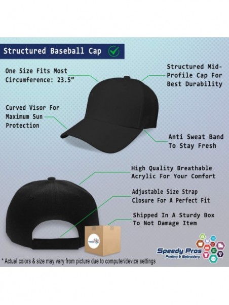 Baseball Caps Custom Baseball Cap Striped Bass Embroidery Acrylic Dad Hats for Men & Women - Black - CJ18SG3ZTU4 $27.18