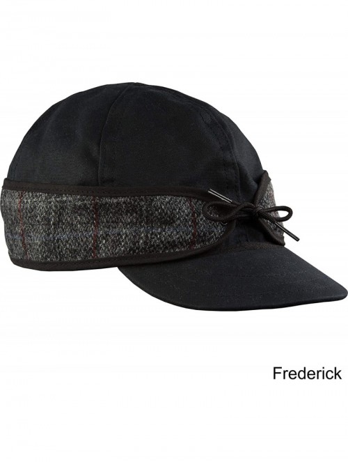 Newsboy Caps The Harris Tweed Waxed Cotton Cap - Brown - CR121RDTQUZ $60.34