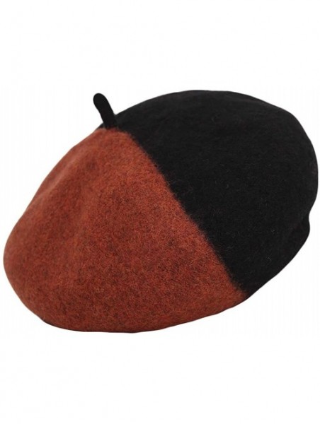 Berets Women's Wool Beret Hat Cap French Beret- Lightweight - Orange - C418XEDOHR4 $12.30