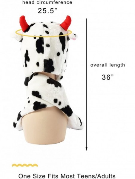 Skullies & Beanies Winter Animal Hat Set Cap 3-17yr Kids Cosplay Party Costume Toy - Milk Cow - CQ11QMELB9T $36.61