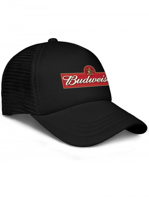 Baseball Caps Budweiser-Logos- Woman Man Baseball Caps Cotton Trucker Hats Visor Hats - Black-78 - CH18WCDWUGX $17.63