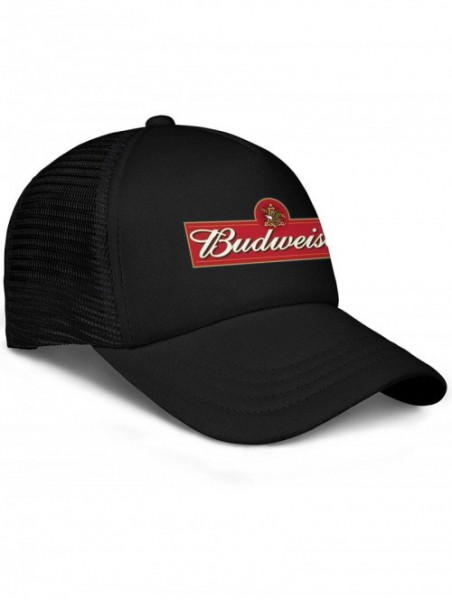 Baseball Caps Budweiser-Logos- Woman Man Baseball Caps Cotton Trucker Hats Visor Hats - Black-78 - CH18WCDWUGX $17.63