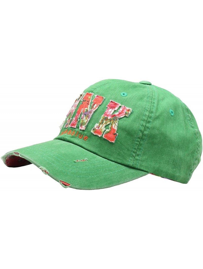 Baseball Caps Sexy Women Girl Flower Pink Cute Lady Design Ball Cap Baseball Hat Truckers - Green - CJ11XHE9OAT $34.97