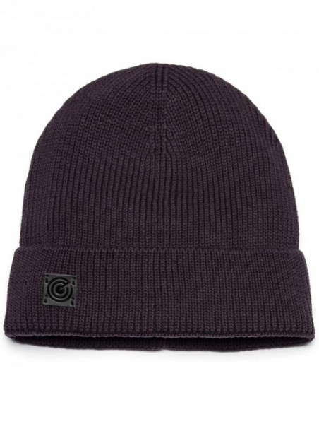 Skullies & Beanies Cotton Cuffed Beanie - 100% Cotton - Eggplant - CV18M4WAZ4Q $11.32