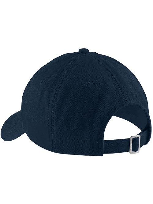 Baseball Caps French Bulldog Head Embroidered Low Profile Soft Cotton Brushed Cap - Navy - CV12O254JN1 $20.12