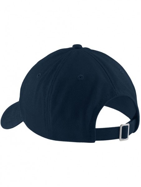 Baseball Caps French Bulldog Head Embroidered Low Profile Soft Cotton Brushed Cap - Navy - CV12O254JN1 $20.12