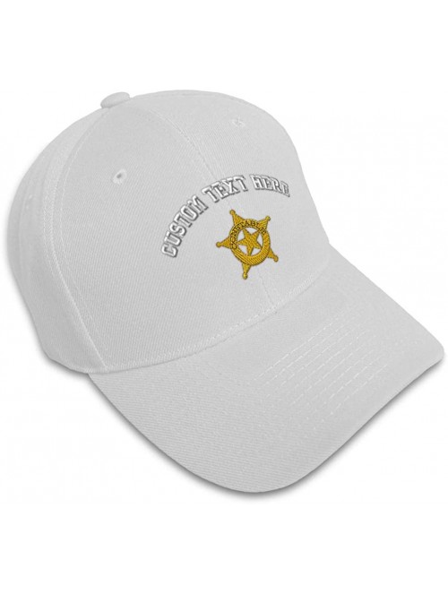 Baseball Caps Custom Baseball Cap Constable Police B Embroidery Dad Hats for Men & Women - White - C118SDY5CMZ $18.95