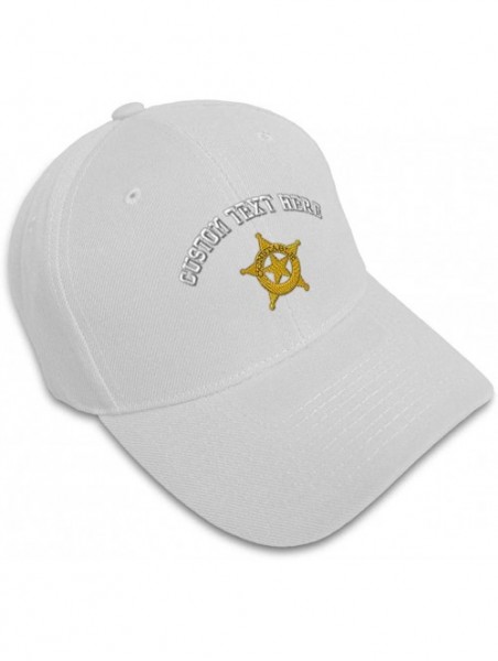 Baseball Caps Custom Baseball Cap Constable Police B Embroidery Dad Hats for Men & Women - White - C118SDY5CMZ $18.95