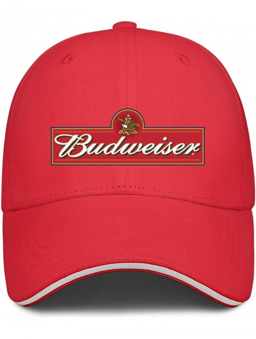 Baseball Caps Budweiser-Logos- Woman Man Baseball Caps Cotton Trucker Hats Visor Hats - Red-26 - CB18WIKKXAM $22.14
