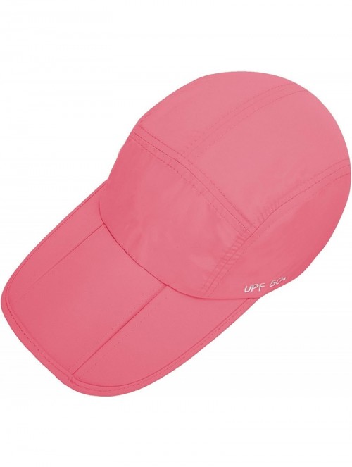 Baseball Caps Unisex Foldable UPF 50+ Sun Protection Quick Dry Baseball Cap Portable Hats - Pink - CL18G4KK43T $13.67