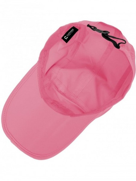 Baseball Caps Unisex Foldable UPF 50+ Sun Protection Quick Dry Baseball Cap Portable Hats - Pink - CL18G4KK43T $13.67