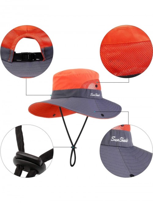 Sun Hats Women Protection Ponytail Fishing - CD18RHEDNIH $21.89