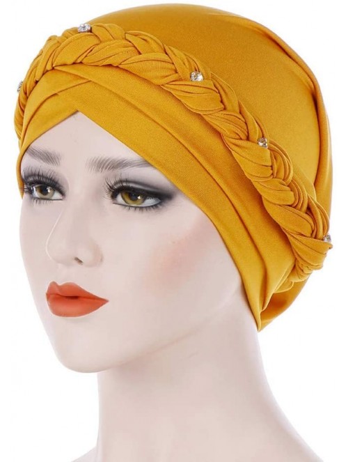 Skullies & Beanies Chemo Hats for Women-Chemo Cap Womens Soft Cotton Knit Beanie Sleep Turban Hat Headwear for Cancer - Yello...