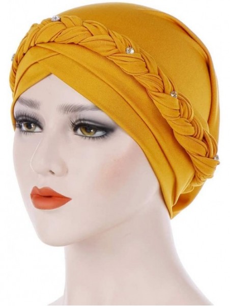 Skullies & Beanies Chemo Hats for Women-Chemo Cap Womens Soft Cotton Knit Beanie Sleep Turban Hat Headwear for Cancer - Yello...